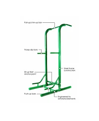 Stamina Products Outdoor Fitness Multi Use Strength Training Power Tower, Green