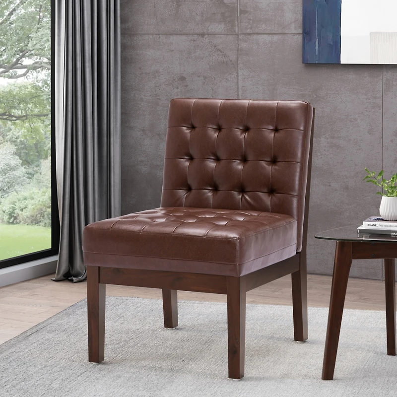 Streamdale Contemporary Waffle-Stitched Upholstered Accent Chair