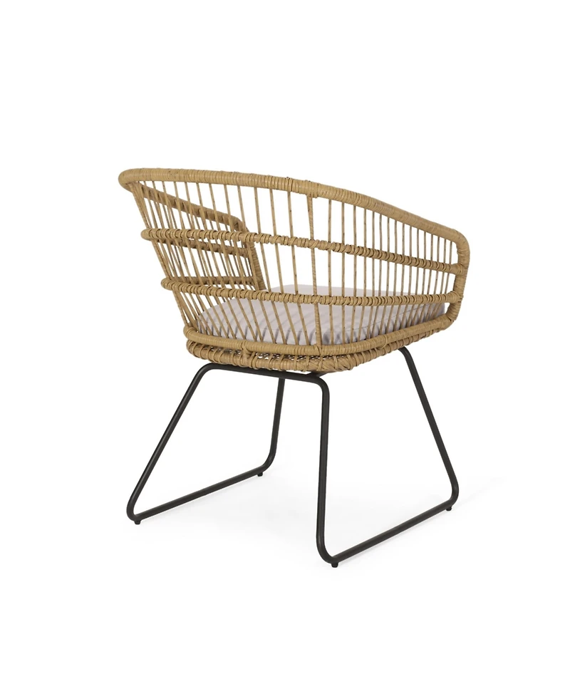 Simplie Fun Wicker-Wrapped Tub Chair: Transitional Outdoor Masterpiece
