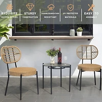 Streamdale 3-Piece Outdoor Wicker Bistro Set Durable, Stylish, & Versatile