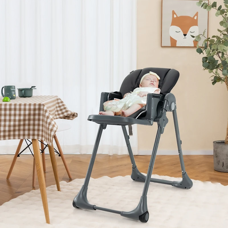 Slickblue Toddler 3-In-1 Convertible Baby High Chair