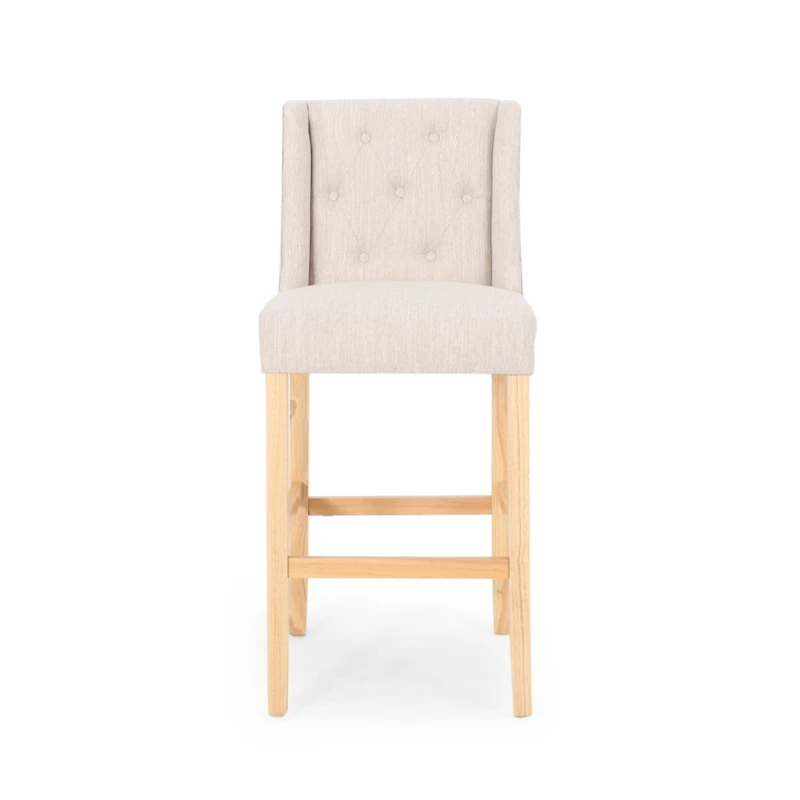 Streamdale Vienna Tufted Wingback Counter Stools, Set Of 2, Light Blue