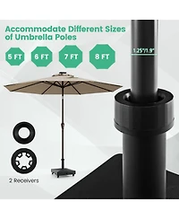 Fillable Umbrella Base Stand with Lockable Universal Wheels
