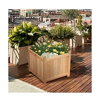 Slickblue Foldable Flower Bed with Drainage Hole and Base