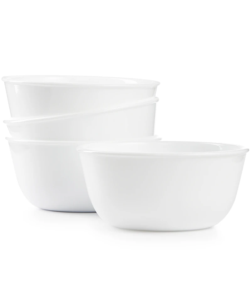 Corelle Shimmering White Collection Glass 4 Pc. Soup & Cereal Bowls