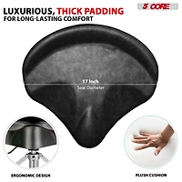 5 Core Drum Throne Padded Guitar Stool with Backrest Hydraulic Height Adjustable Music Chair For Adults And Kids w Anti Slip Rubber Feet