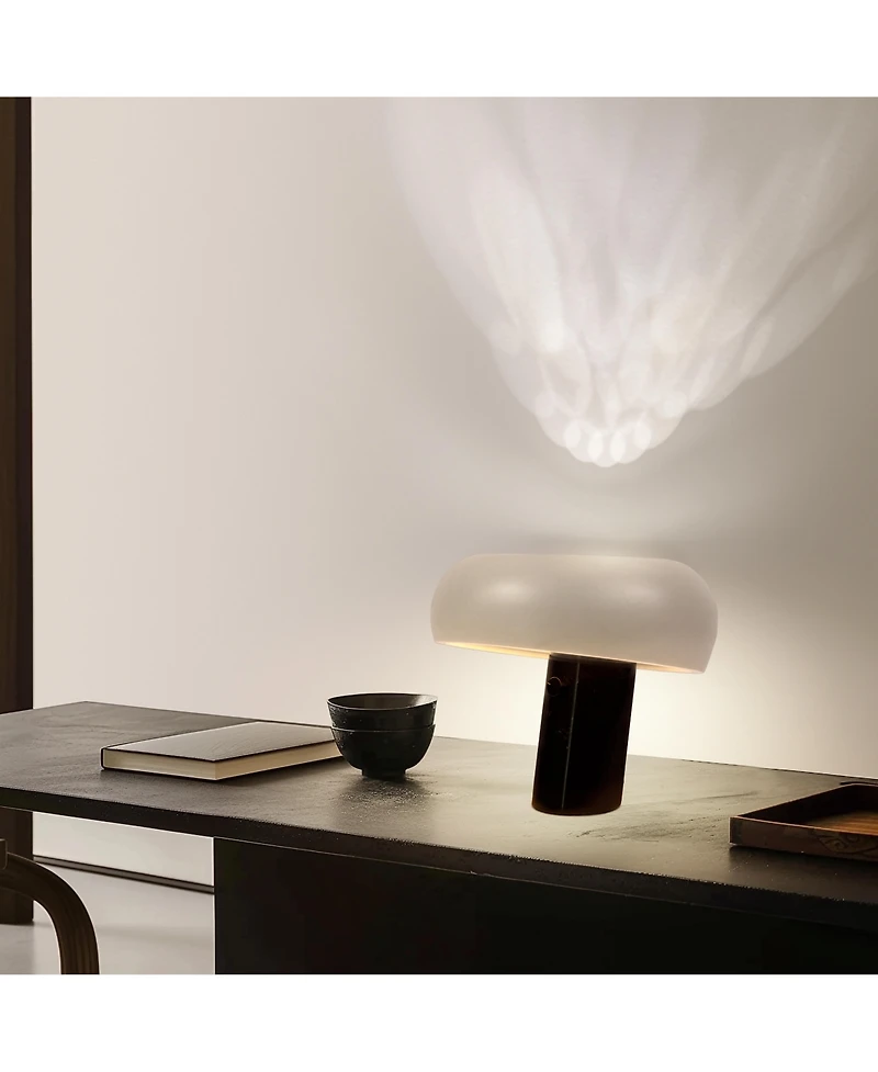 Kingpin 10" Modern Led Table Lamp with Marble Base