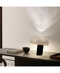 Kingpin 10" Modern Led Table Lamp with Marble Base
