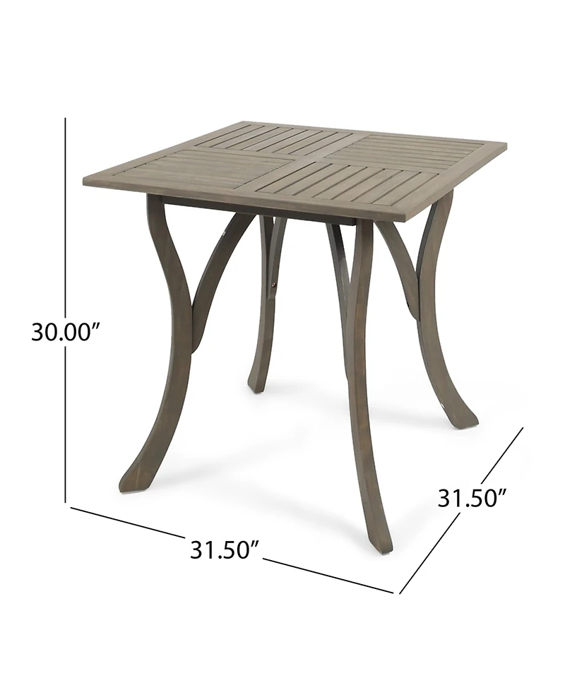 Streamdale 32" Square Acacia Wood Patio Table