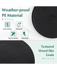 Slickblue 20 Inches Outdoor Adjustable Umbrella Table with 1.5 Inches Umbrella Hole