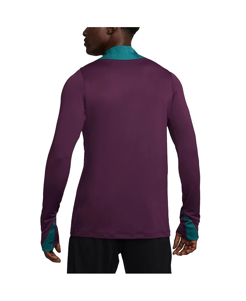 Men's Nike Paris Saint-Germain Strike Drill / Performance Quarter-Zip Long Sleeve Top