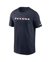 Nike Men's Navy Houston Texans Wordmark Essential T-Shirt