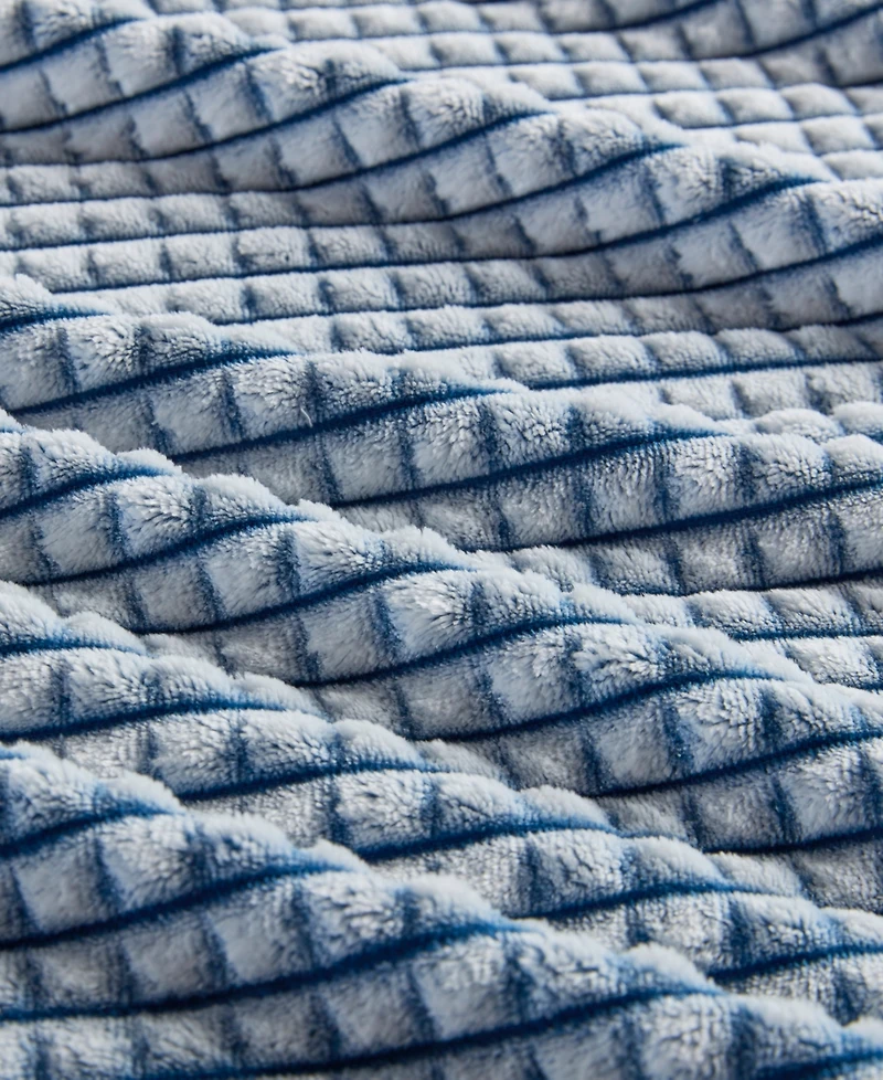 Madison Park Carved Plush Blanket, Full/Queen