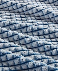 Madison Park Carved Plush Blanket, Full/Queen