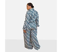 Rebdolls Quinta Abstract Print Button Front Blouse