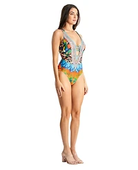 La Moda Clothing Women's Cutout One Piece Swimsuit