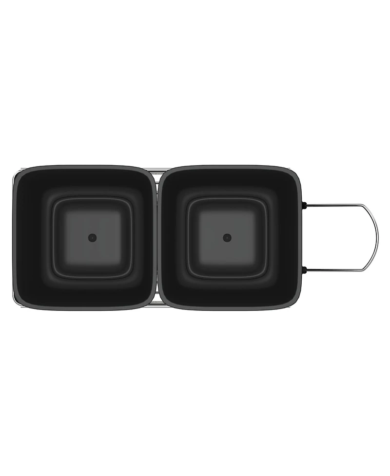 Rev-a-Shelf Double Pull Out Trash Can 27 Qt for Kitchen, Black, Rv-15KD-18C S