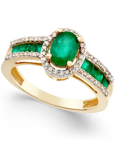 Ruby (1-3/4 ct. t.w.) and Diamond (1/4 Ring 14k White Gold (Also Emerald Sapphire)