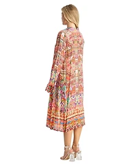 La Moda Clothing Women's Maxi Buttoned Overshirt
