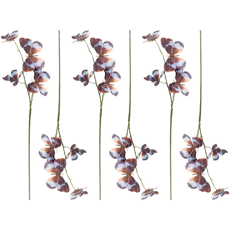 Slickblue Butterfly Sprays for Vibrant Holiday and Home Decor Accents (Set of 6)