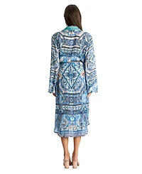 La Moda Clothing Women's Long Belted Overshirt