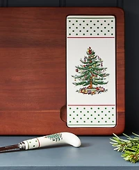 Spode Christmas Tree Polka Dot Cheese Board & Knife Set