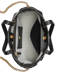 Donna Karan New York Setauket Leather & Suede Convertible Crossbody with Chain Strap