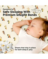 KeaBabies 2-Pack Mini Crib Sheets, Pack and Play Sheets Fitted, N Organic Fitted Sheet Cover