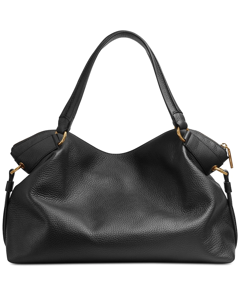Donna Karan New York Glenwood Top Handle Leather Satchel with Tassel Detail