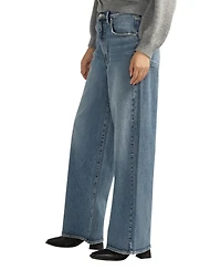 Silver Jeans Co. Women's 90s Baggy Mid Rise Wide Leg Jeans