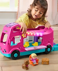 Fisher-Price Little People Barbie Little Dreamcamper Rv Playset with Music, Lights and 2 Figures
