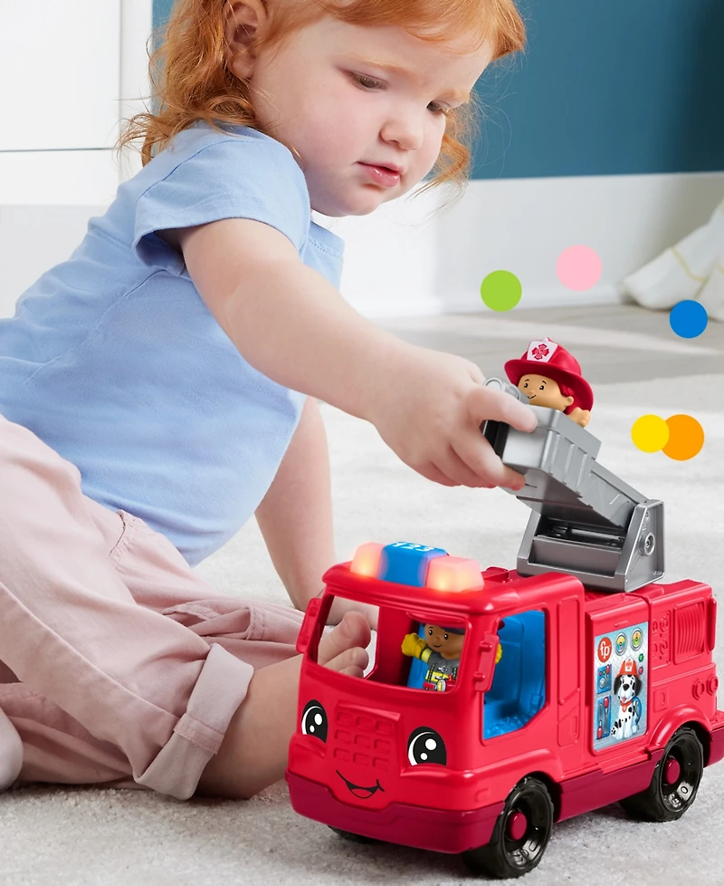 Fisher-Price Little People Fire Truck Musical Toddler Toy with Lights Sounds 2 Figures
