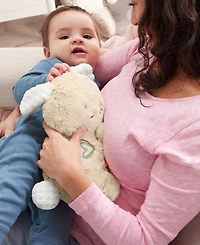 Fisher-Price Soothe Settle Bunny Plush Baby Toy Customizable Sound Machine with Motion