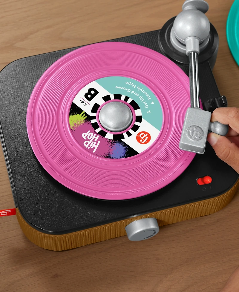 Fisher-Price Rockin' Record Player Musical Toy for Preschool Pretend Play