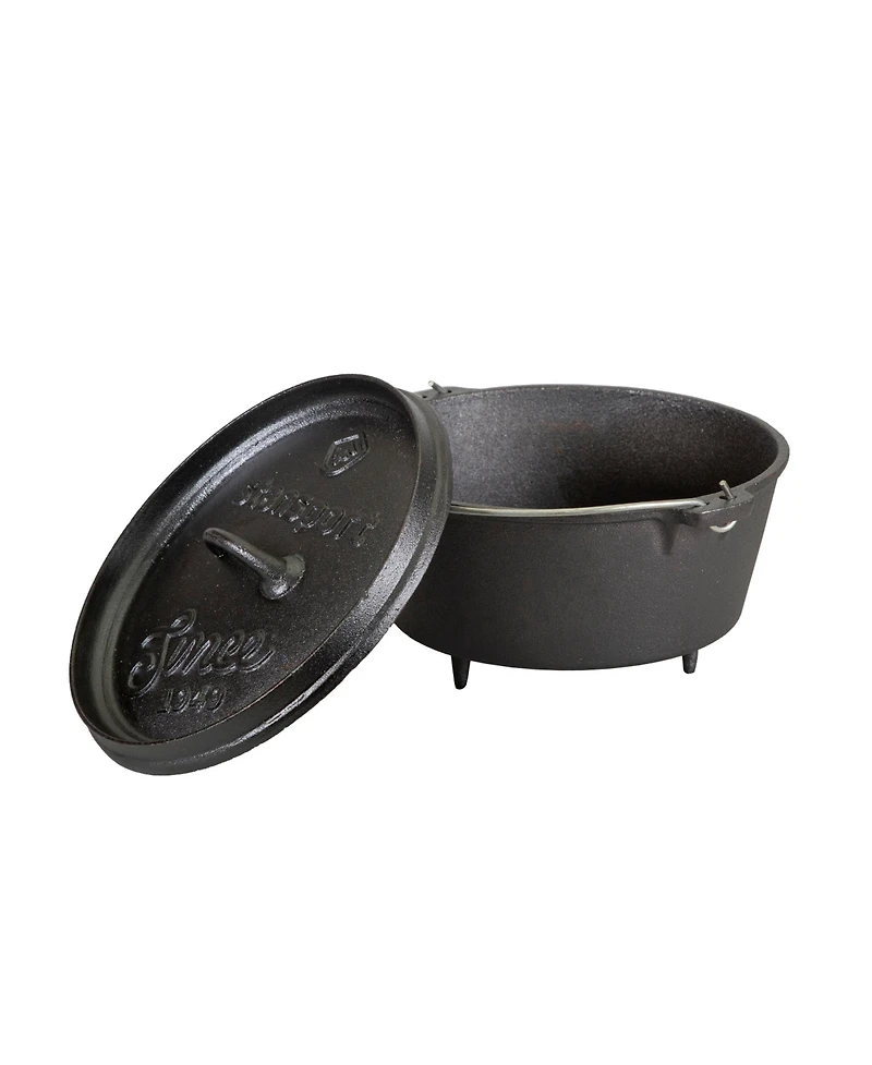 Stansport 4 Qt Pre-Seasoned Cast Iron Dutch Oven with Legs