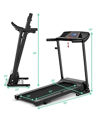 Vebreda 1.0 Hp Foldable Treadmill Electric Support Mobile Power