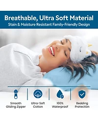 Guardmax King Size Waterproof Pillow Protector with Zipper (4 Pack)