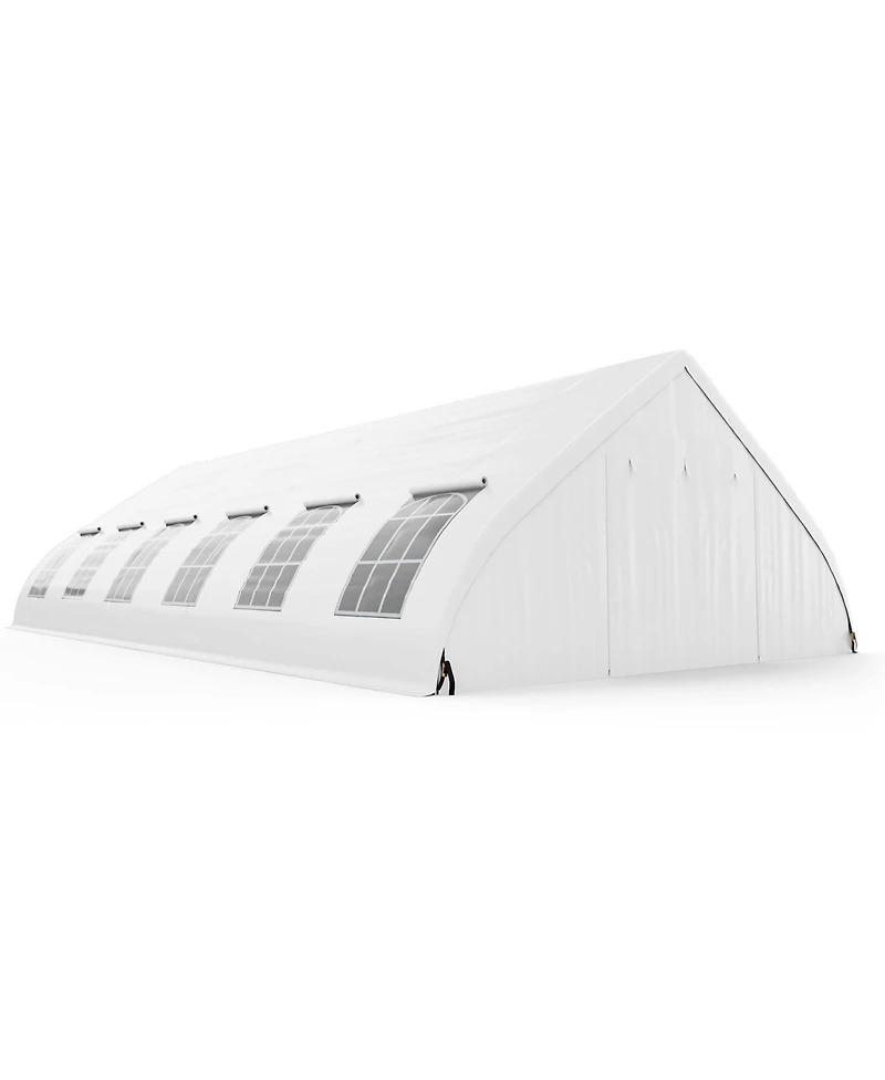 Givimo 20 x 40 Ft Peach Shaped Party Tent Wedding Canopy with Zipper Doors