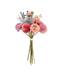 Slickblue Vibrant Mixed Zinnia Bouquet for Floral Arrangements and Home Decor (Set of 2)