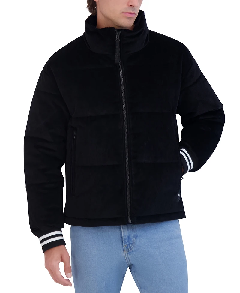 Hudson Men's Corduroy Varsity Puffer Jacket