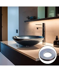 Aquaterior Pop Up Drain with Overflow Mounting Ring Kit for Countertop Sink