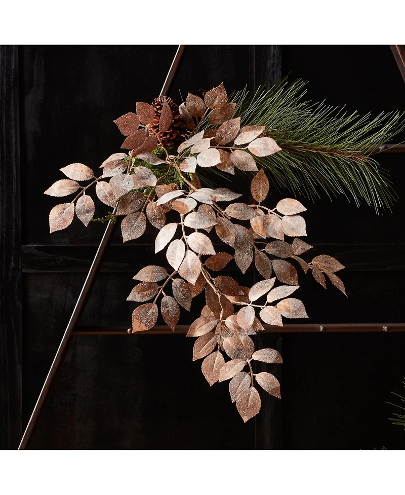 Slickblue Set of 2 Glitter Leaf Sprays – Perfect for Festive and Seasonal Arrangements