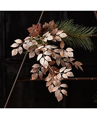Slickblue Set of 2 Glitter Leaf Sprays – Perfect for Festive and Seasonal Arrangements