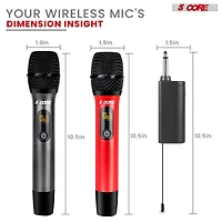 5 Core Wireless Microphone Pair Uhf Professional Handheld Microfonos Inalambricos Cordless Mic System