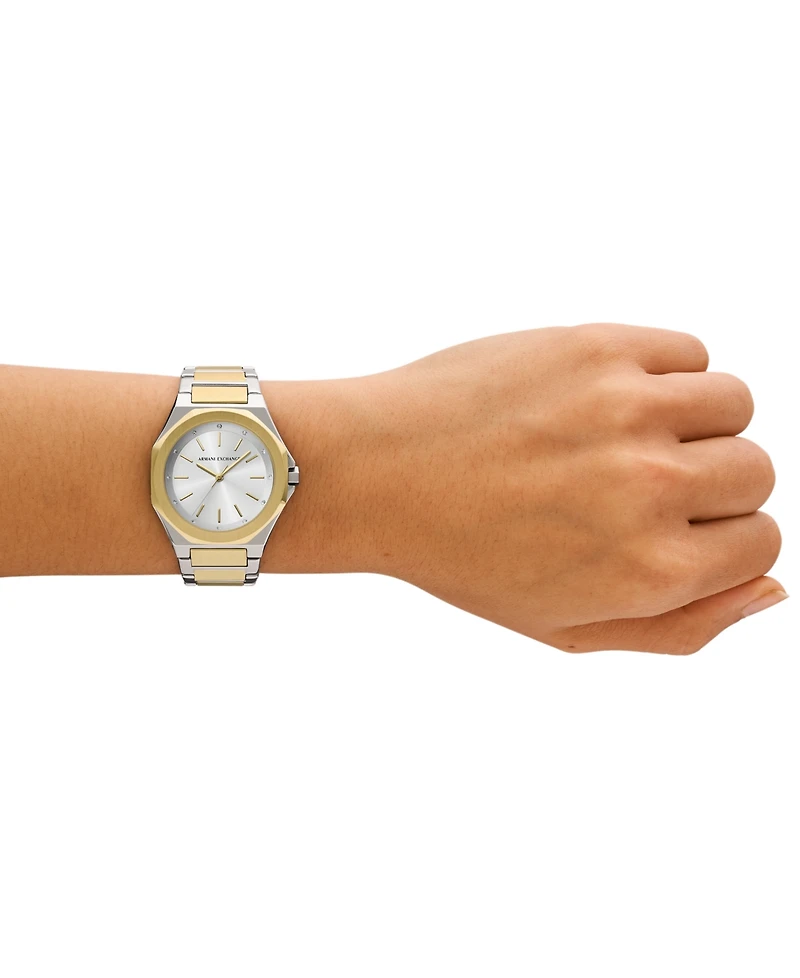 A|X Armani Exchange Unisex Quartz Three-Hand Two-Tone Stainless Steel 34MM