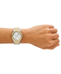 A|X Armani Exchange Unisex Quartz Three-Hand Two-Tone Stainless Steel 34MM