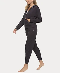 Felina Women's Aria Zip Up Hoodie and Jogger Lounge Set