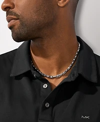 Michael Kors Rhodium-Plated Brass Astor Link Unisex Chain Necklace