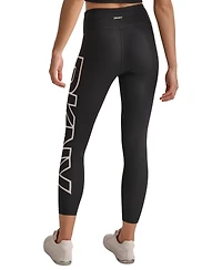 Dkny Sport Women's High-Rise Logo Graphic 7/8 Leggings