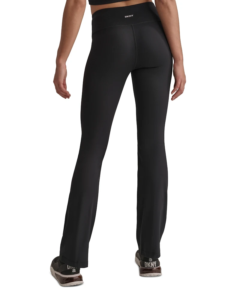 Dkny Women's Balance Compression High-Waist Flared Leggings